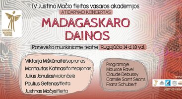 IV Justino Mačio fleitos vasaros akademijos atidarymo koncertas MADAGASKARO DAINOS