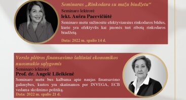Lietuvos verslo kolegijos NEMOKAMAS seminarų ciklas jauniesiems verslininkams:  INOVACIJOS, FINANSAI IR RINKODARA! 