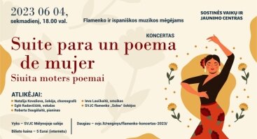 „Suite para un poema de mujer“, ispaniškos ir braziliškos muzikos koncertas flamenko ritmais
