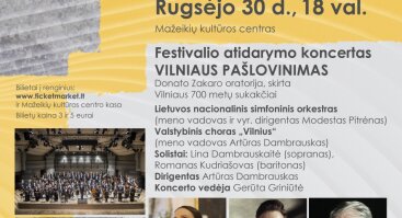 Festivalio atidarymo koncertas „Vilniaus pašlovinimas“