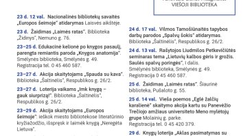 Balandžio 23-27 d. Panevėžio kraštotyros muziejuje vyks Nacionalinės Lietuvos bibliotekų savaitės renginiai