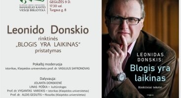 Leonido Donskio rinktinės „Blogis yra laikinas“ pristatymas