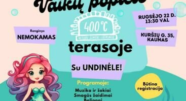 Vaikų popietė terasoje su Undinėle