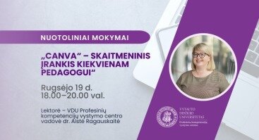 Nuotoliniai mokymai „Canva“ – skaitmeninis įrankis kiekvienam pedagogui