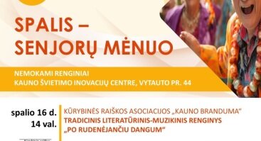 Kūrybinės raiškos asociacijos „Kauno branduma“ tradicinis literatūrinis-muzikinis renginys „Po rudenėjančiu dangum“