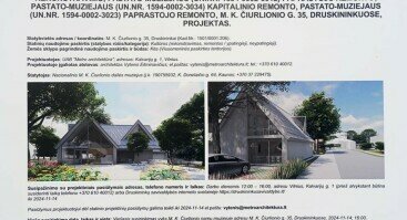 Viešasis susirinkimas dėl M. K. Čiurlionio namų-muziejaus  pastatų rekonstravimo ir remonto projekto