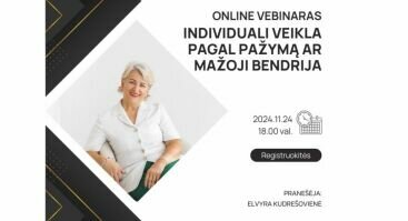 NEMOKAMAS seminaras „Individuali veikla ar mažoji bendrija?“