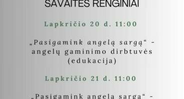 Angelų sargų dirbtuvės-edukacija „Pasigamink angelą sargą“