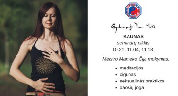 Seminaras "Gydomoji Tao Meilė: Kaunas 3d. ciklas" (III dalis)
