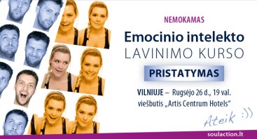 Nemokamas Emocinio intelekto lavinimo kurso pristatymas Vilniuje! 
