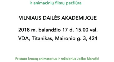 Zagrebo animacijos mokyklos pristatymas ir animacinių filmų peržiūra