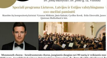Nemokamas Monmouth choro (JAV) koncertas Vilniuje