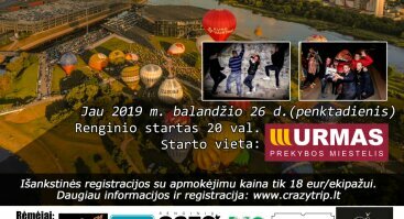 Orientacinės automobilių varžybos Kaune CRAZY TRIP 2019-04-26