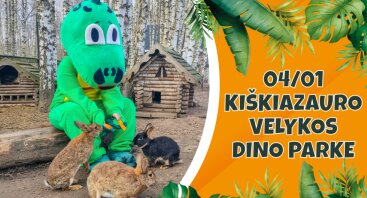 Kiškiazauro Velykos Dino parke 