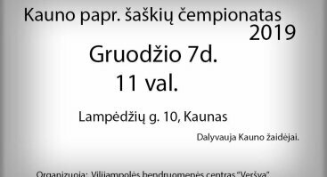 Kauno papr. šaškių čempionatas 2019
