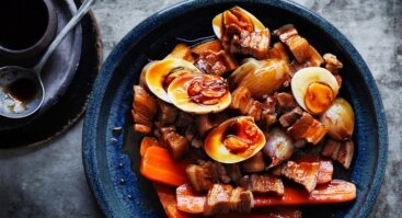 Azijos šefo Rufo Chua vakarienė + vyno degustacija | Troškinti kiaulienos šonkauliukai ir papilvė