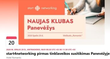 start4networking pirmas tinklaveikos susitikimas Panevėžyje