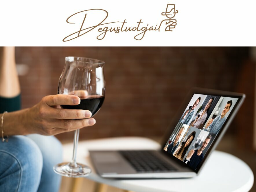 Online vyno degustacija kolektyvui • įmonės vakarėliui • gimtadieniui • kitai šventei