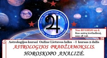 Astrologijos Pradžiamokslis - HOROSKOPO ANALIZĖ. Praktikumas - I kursas 2 dalis