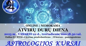 Nemokama Online ATVIRŲ DURŲ DIENA | ASTROLOGIJOS KURSŲ pristatymas - Eglės ASTROLOGIJOS Akademija