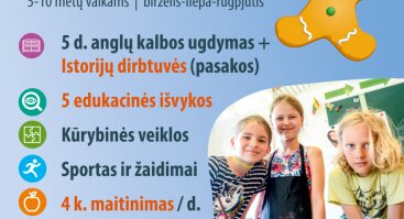 Liepos 26-30 d. | Anglų kalbos dienos stovykla „Hello, vasara“ (5-10 m. vaikams)