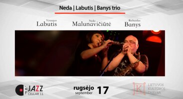 Jazz Cellar 11 ir Kultūros Taryba pristato: Trio Neda / Labutis / Banys