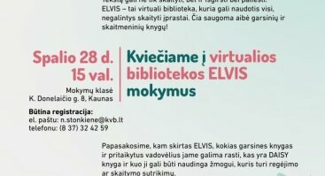 Virtualios bibliotekos ELVIS mokymai