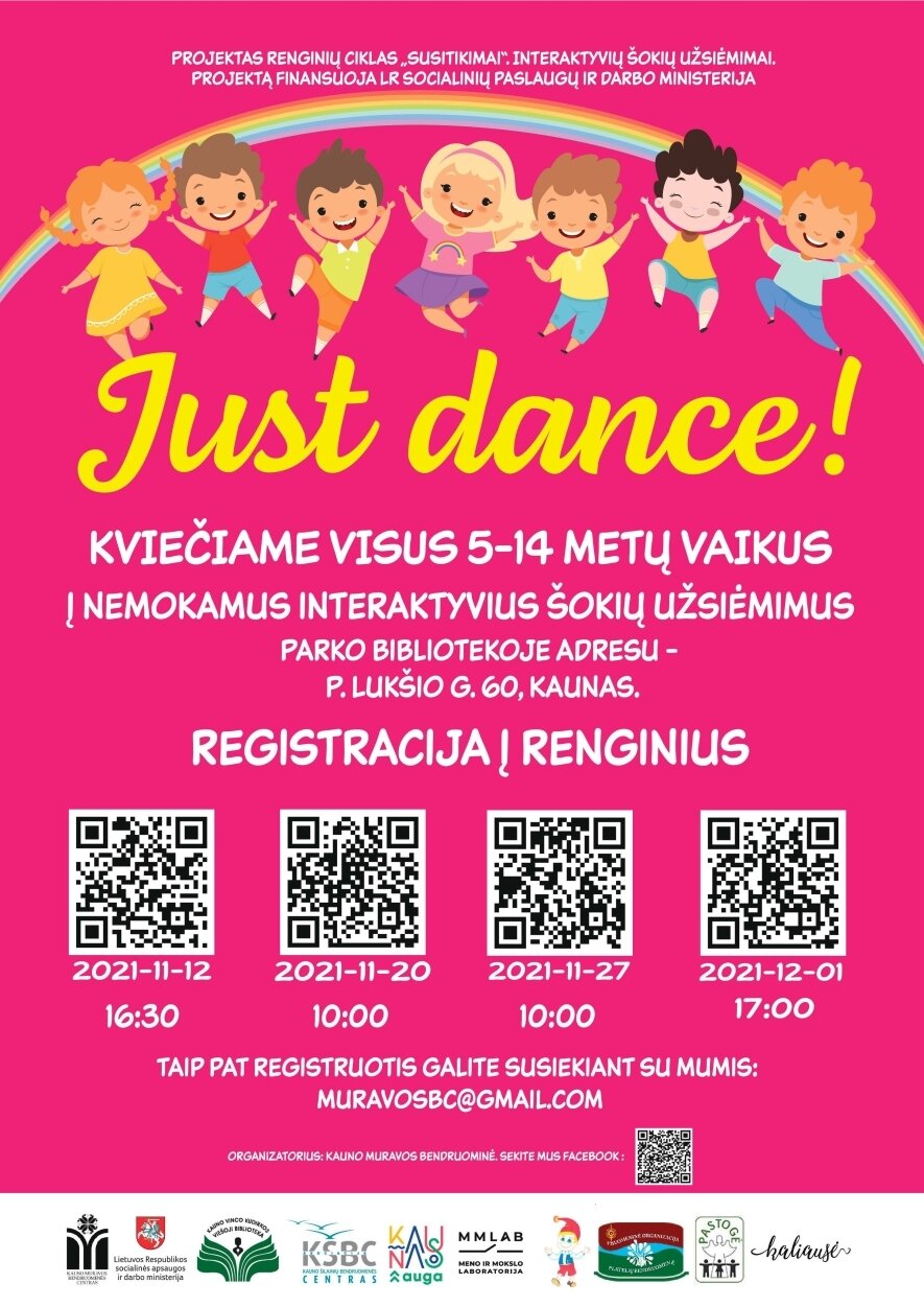 Interaktyvūs šokiai vaikams Just dance